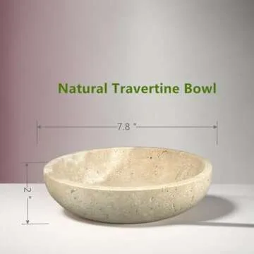 Elegant BIGPIPI Travertine Decorative Bowl for Home Decor