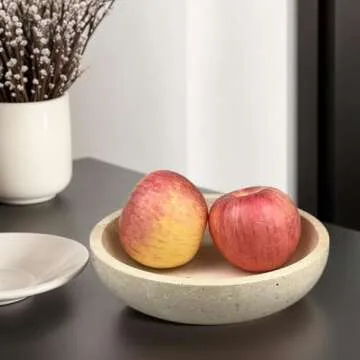 Elegant BIGPIPI Travertine Decorative Bowl for Home Decor