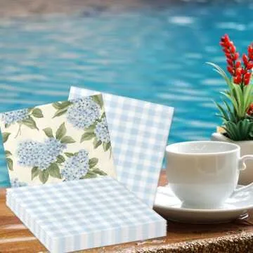 40 Pcs Floral Napkins for Party Supplies and Decor