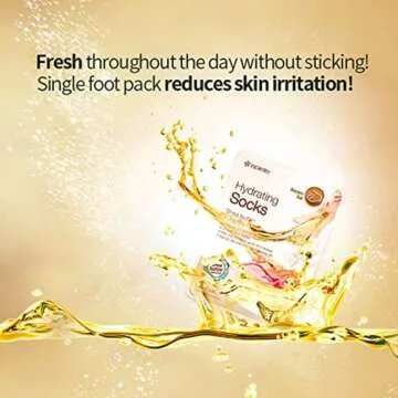 Epielle Hydrating Foot Masks (Socks 6pk) for foot cracked and dry heel to toe and callus Spa Masks - Shea butter + Jojoba Oil + Vitamin E Moisturize, Mothers Day GIfts