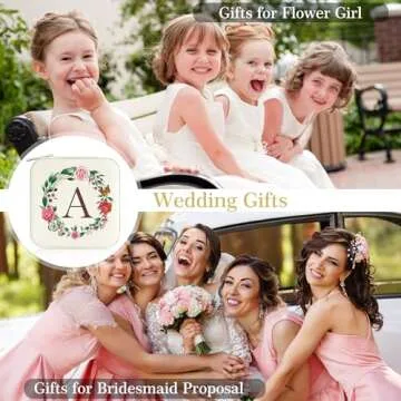 Parima Teen Girl Gifts Trendy Stuff - Teenage Girl Gift Idea Tween Teen Girl Gift |Travel Jewelry Case | Small Gift | Jewelry Box for Girl | Birthday Gift Daughter Friend Her - Letter M, White