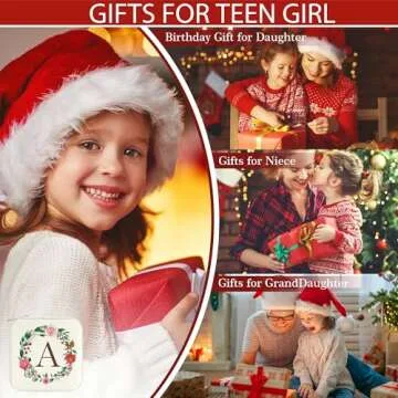 Parima Teen Girl Gifts Trendy Stuff - Teenage Girl Gift Idea Tween Teen Girl Gift |Travel Jewelry Case | Small Gift | Jewelry Box for Girl | Birthday Gift Daughter Friend Her - Letter M, White