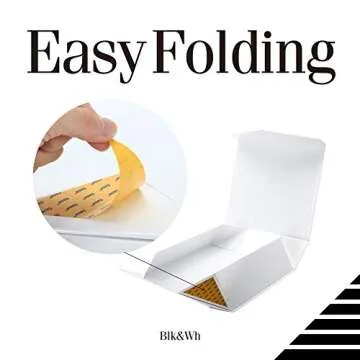 BLK&WH Extra Large Gift Box with Lid 16.3x14.2x5 Inches, White Gift Box Closure Lid for Clothes and Large Gifts (Glossy White)