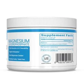 PEScience Mag-GP, Magnesium Glycerophosphate Chelate, 60 Servings, High Absorption, Improved Sleep, Stress Relief & Cramp Support