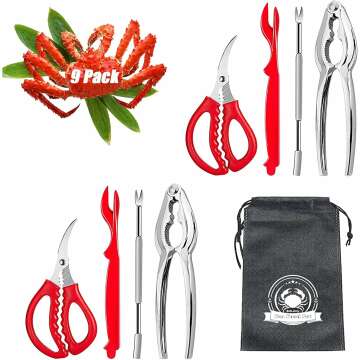 9Pcs Seafood Tools Set for Effortless Crab & Lobster Enjoyment
