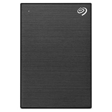 Seagate STHP5000400 Backup Plus 5TB External Hard Drive Portable HDD - Black USB 3.0 for PC Laptop and Mac, 1 Year MylioCreate, 2 Months Adobe CC Photography, 2-Year Rescue Service