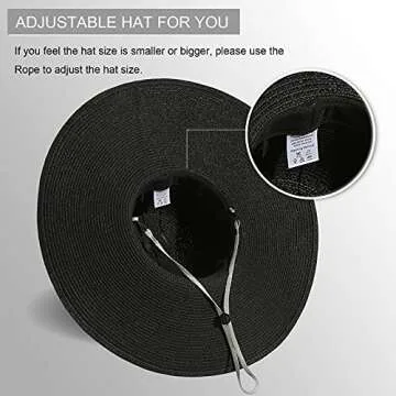 Stylish Lanzom Women's Wide Brim Straw Hat for Summer Sunshine