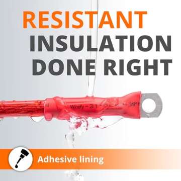 Wirefy Heat Shrink Tubing Kit - 3:1 Ratio Adhesive Lined, a resistant Shrink Wrap - Automotive Industrial Heat-Shrink Tubing - Black, Red - 200 PCS