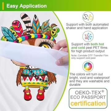 CenDale 1000G White DTF Transfer Powder: Hot Melt Adhesive Digital DTF Powder for Sublimation, Ideal...