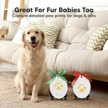 Baby Hand and Footprint Kit - Personalized Baby Foot Printing Kit for Newborn - Baby Footprint Kit for Toddlers - Baby Keepsake Handprint Kit - Baby Handprint Ornament Kit (Multi-Colored)