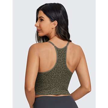 CRZ YOGA Women's V Neck Adjustable Seamless Sports Bra - Comfort and Style for Any Activity