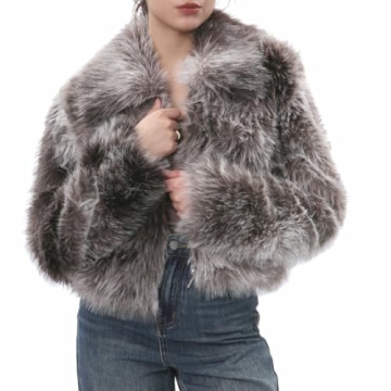 Amazhiyu Faux Fur Cropped Winter Jacket - Stylish & Warm