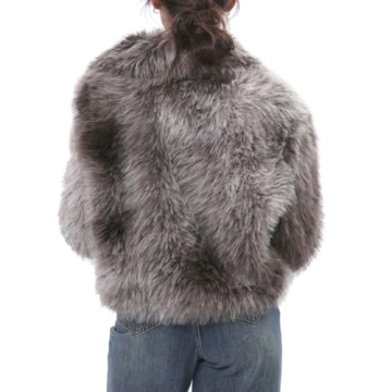 Amazhiyu Faux Fur Cropped Winter Jacket - Stylish & Warm