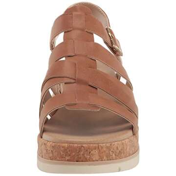 Dr. Scholl's Womens Only You Platform Sandal Honey Brown Smooth 9 M