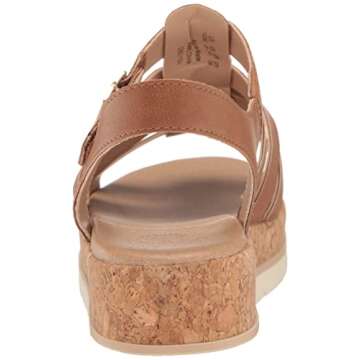 Dr. Scholl's Womens Only You Platform Sandal Honey Brown Smooth 9 M