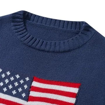 MALCIKLO Vintage American Flag Women’s Sweater Perfect Fit