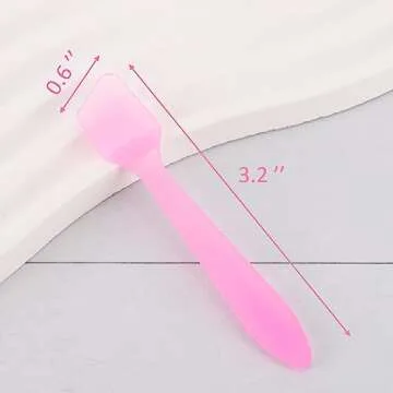 Tbestmax 300 PCS Mini Cosmetic Spatulas 3.2" x 0.6" Disposable Makeup Spatulas, Plastic Spatulas Pink Facial Creams Skin Care Spatulas