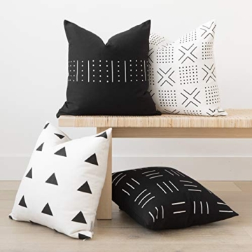 Woven Nook Modern Decorative Boho Pillow Covers Set of 4 - Luxurious & Trendy