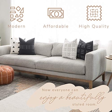 Stylish 18x18 Decorative Pillow Covers Set - Woven Nook