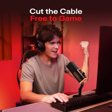 MAONO PD100WS Wireless Gaming Microphone for PC - Ultimate Dynamic USB Mic with Noise Cancelling, RG...