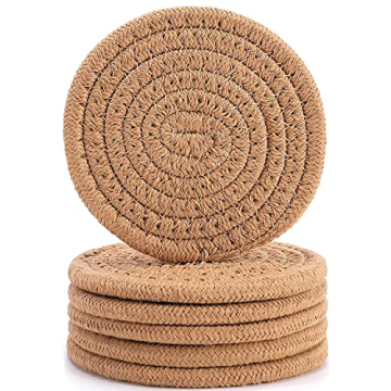 ABenkle Super Absorbent Handmade Woven Coasters Stylish Durable