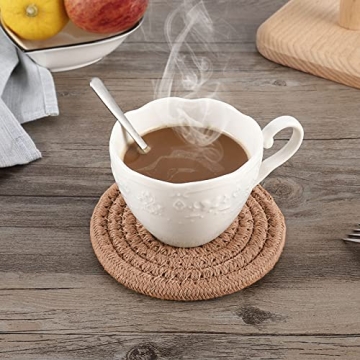 ABenkle Super Absorbent Handmade Woven Coasters Stylish Durable