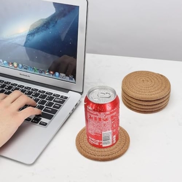 ABenkle Super Absorbent Handmade Woven Coasters Stylish Durable