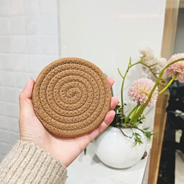 ABenkle Super Absorbent Handmade Woven Coasters Stylish Durable