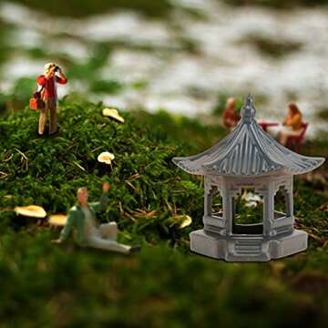 VALICLUD Miniature Pagoda: Ceramic Ornament for Home and Garden Decor