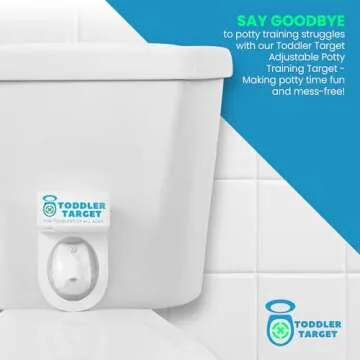 Toddler Target Adjustable Potty Toilet Target with Motion Sensor, Bullseye Illumination, and Nightlight, Precision Training - Ideal for Boys' Potty Training