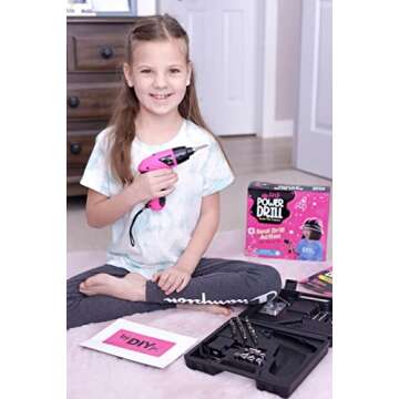 DIY My First Power Drill Set for Girls - 60 Pieces
