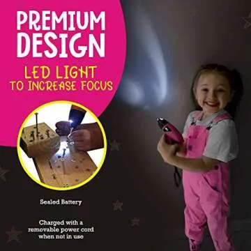 DIY My First Power Drill Set for Girls - 60 Pieces