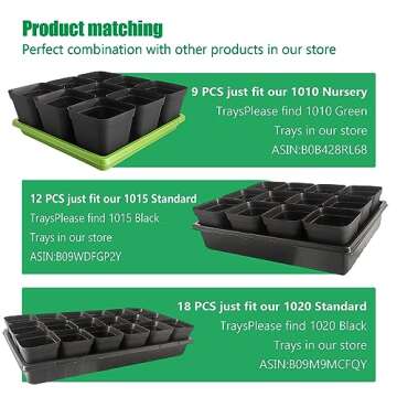 RooTrimmer 90 Pack Square Nursery Pots for Seed Starting