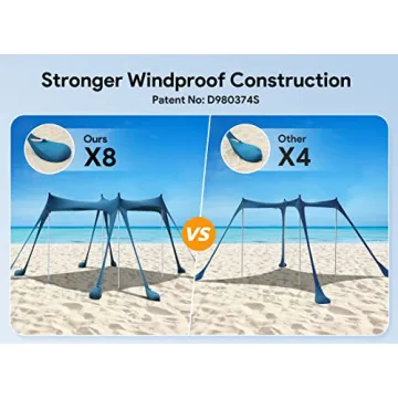 Osoeri Beach Tent with 8 Sandbags and UPF50+