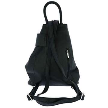 Fioretta Italian Genuine Leather Top Handle Backpack Purse Shoulder Bag Handbag For Women