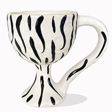 Ceramic Mug Cute Coffee Mugs With Unique Zebra Striped Design, Large Ceramic Coffee Mug with Handle ...