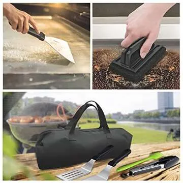 15-Piece Stainless Steel Griddle Accessories Kit