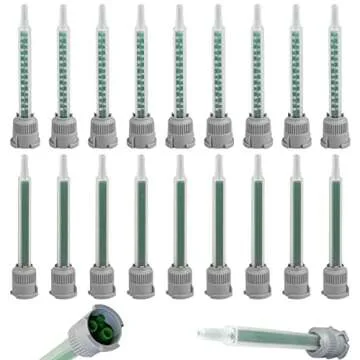 20 Pieces Epoxy Adhesive Mixing Nozzle Tip Resin Mixer Adhesive Gun Applicatior for 50ml/1.7oz(1:1Ratio)