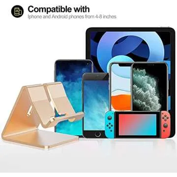 Stylish Gold Car Phone Holder for Office and Home