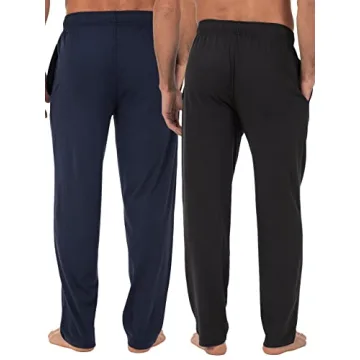 Fruit of the Loom Men's Sleep Pant 2-Pack in Black/Navy