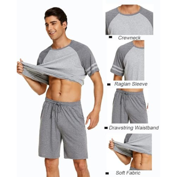 Ekouaer Men’s Short Pajama Sets for Ultimate Comfort