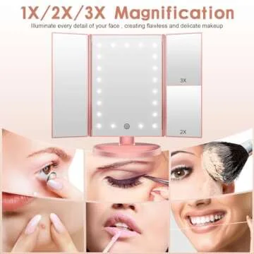 WEILY Lighted Makeup Mirror with 21 LED Lights and USB Charging