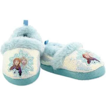Disney Frozen 2 Elsa Anna Girls Toddler Plush A-Line Slippers