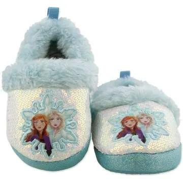 Frozen 2 Elsa Anna Toddlers Plush A-Line Slippers