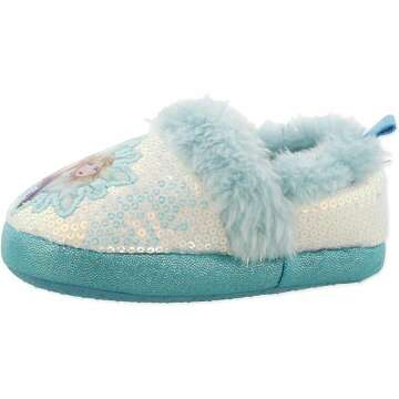 Frozen 2 Elsa Anna Toddlers Plush A-Line Slippers