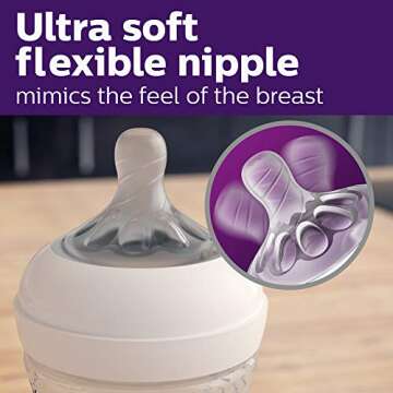 Philips Avent Natural Baby Bottle, Clear, 9 Ounce, 4 Pack, SCF013/47