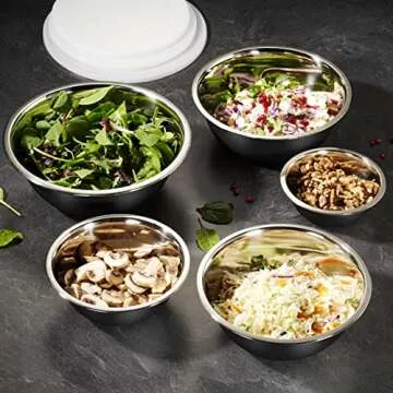 Quality WHYSKO Stainless Steel Mixing Bowls with Lids