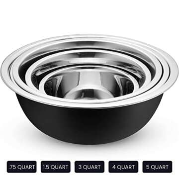 Quality WHYSKO Stainless Steel Mixing Bowls with Lids