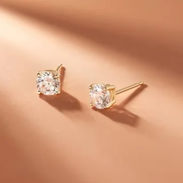 Elegant Gold Plated Sterling Silver Stud Earrings for All Occasions