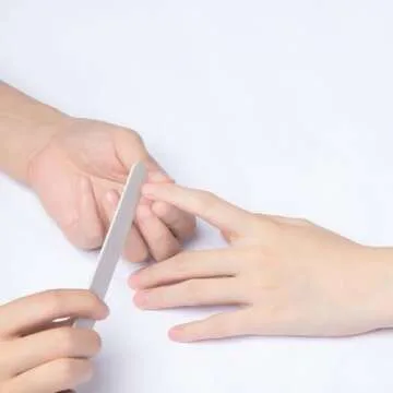 Aaaren 50PCS Disposable Wood Nail File,Zebra, 5 Inch Thin Emery Boards, 100/100 Grit, Double-Sided Manicure & Pedicure Nail Files for Natural Nails Individually-Wrapped